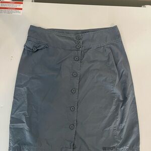 Elegant Blue Button-Down Pencil Skirt